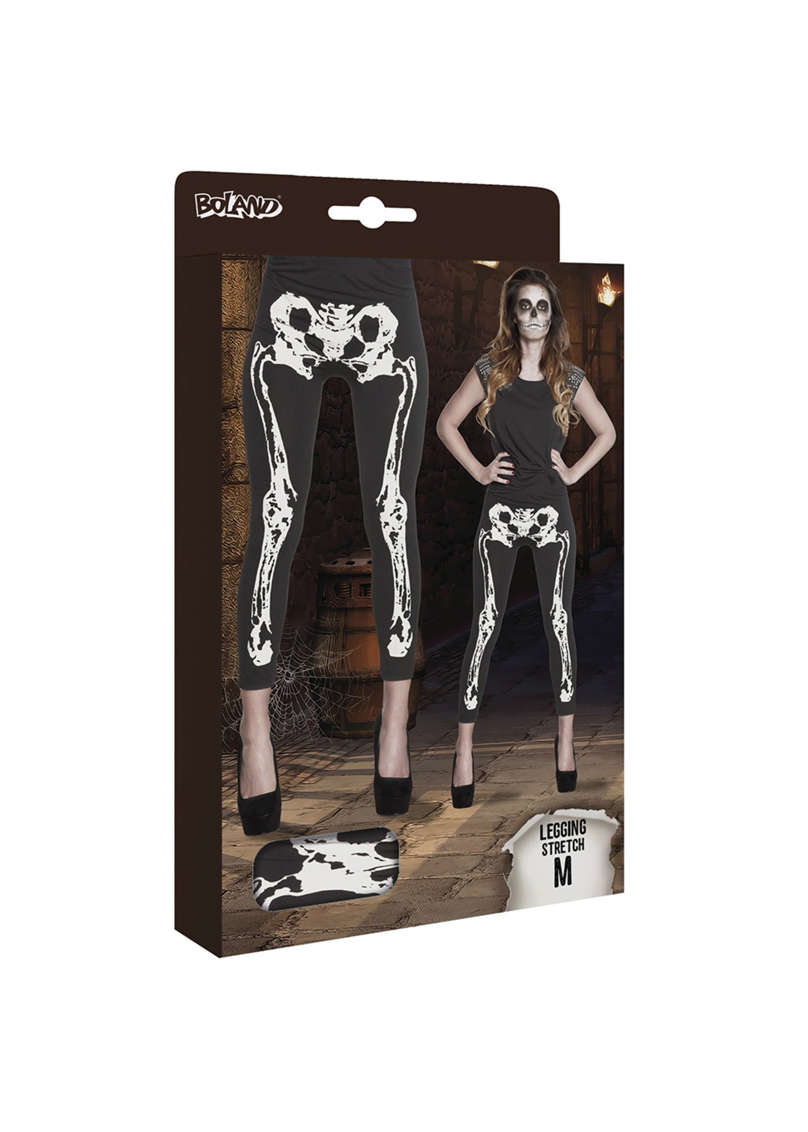 Feestkleding Breda Legging Halloween met botten