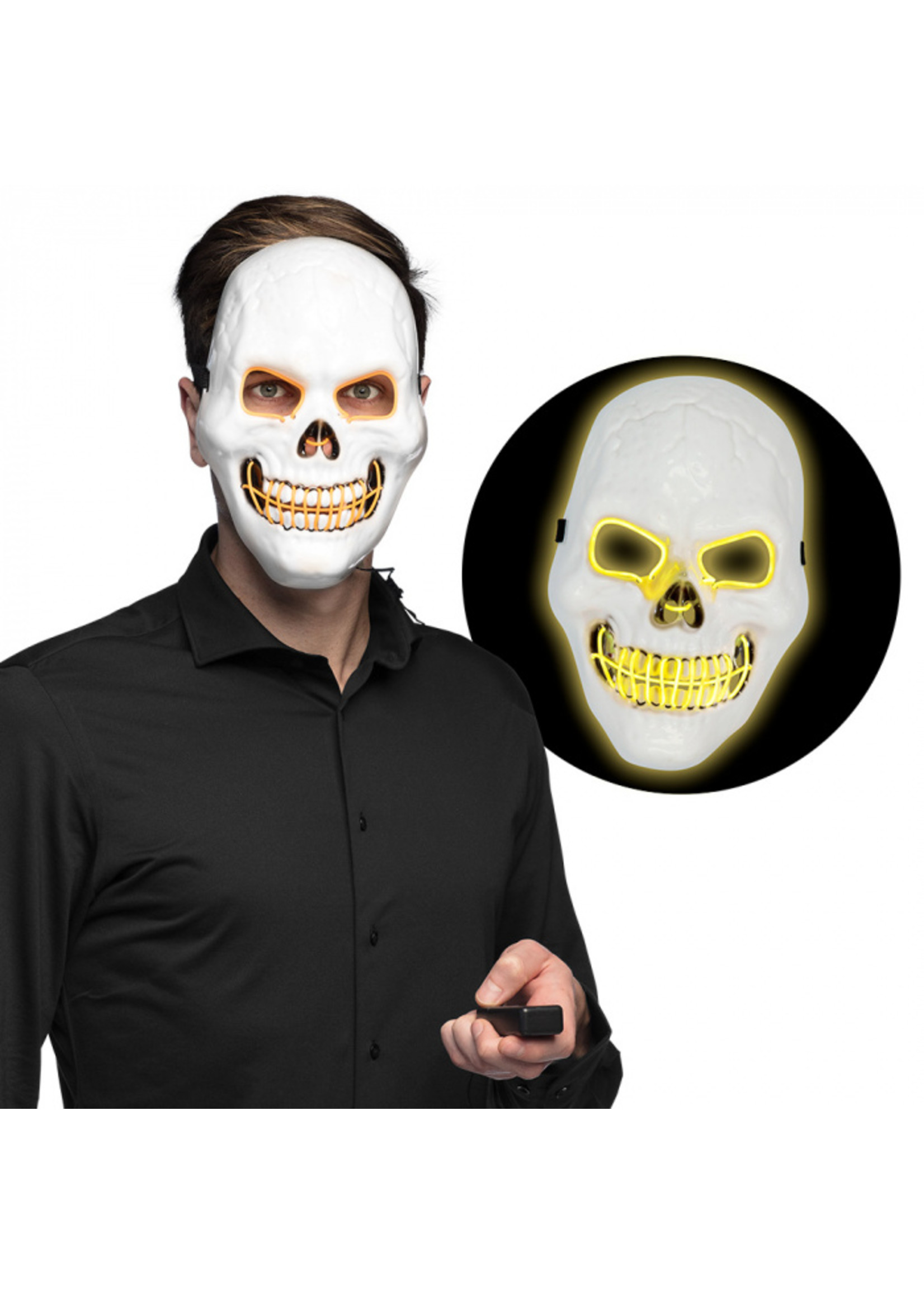 Feestkleding Breda Masker Led Killer skull