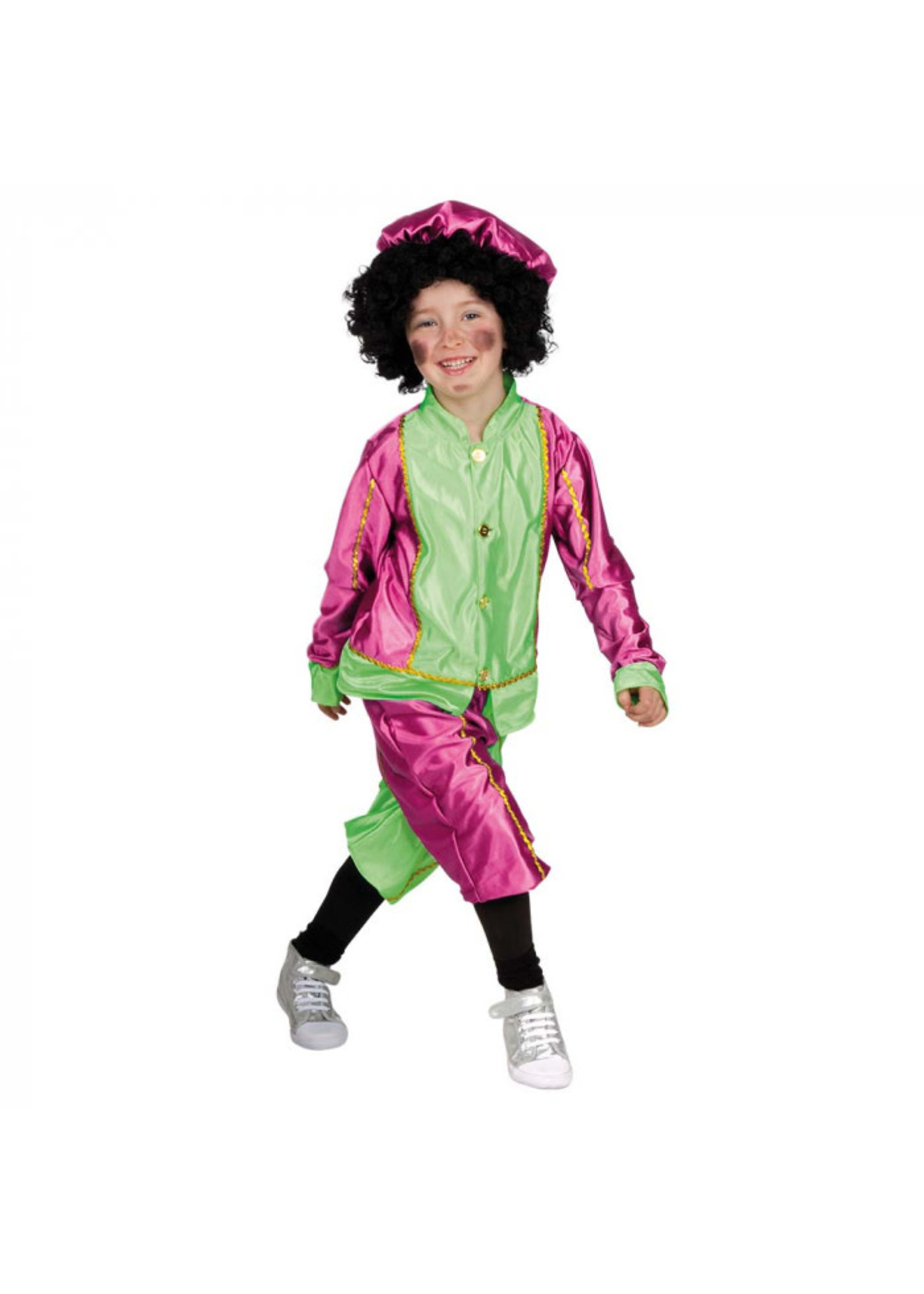 Feestkleding Breda Pietenpak roze/groen 4 - 6 jaar