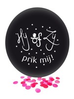 Feestkleding Breda Gender Reveal ballon  Hij of Zij prik mij roze