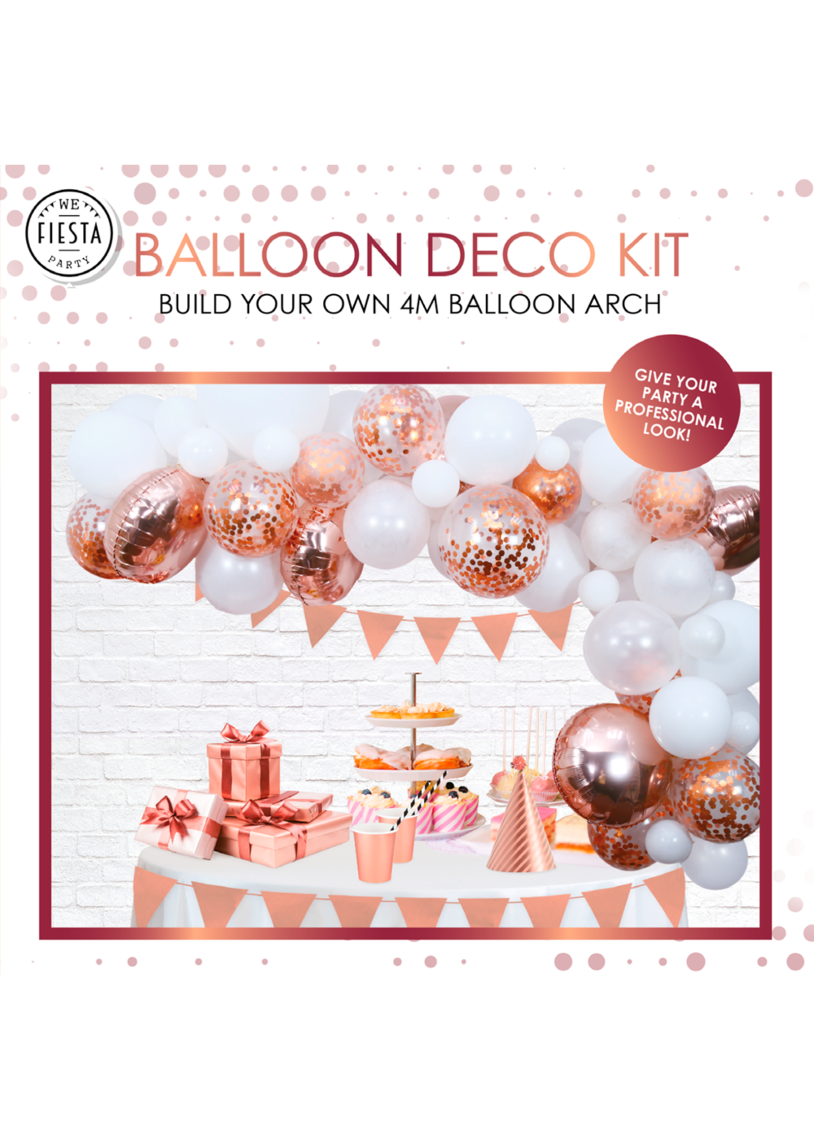 Feestkleding Breda Ballon deco kit rosè goud