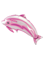 Feestkleding Breda Folieballon roze dolfijn 31 inch / 80 cm
