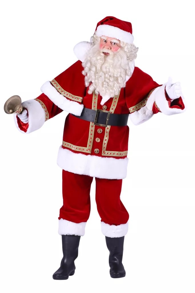 Deluxe Kerstman kostuum voor mannen grote maat
