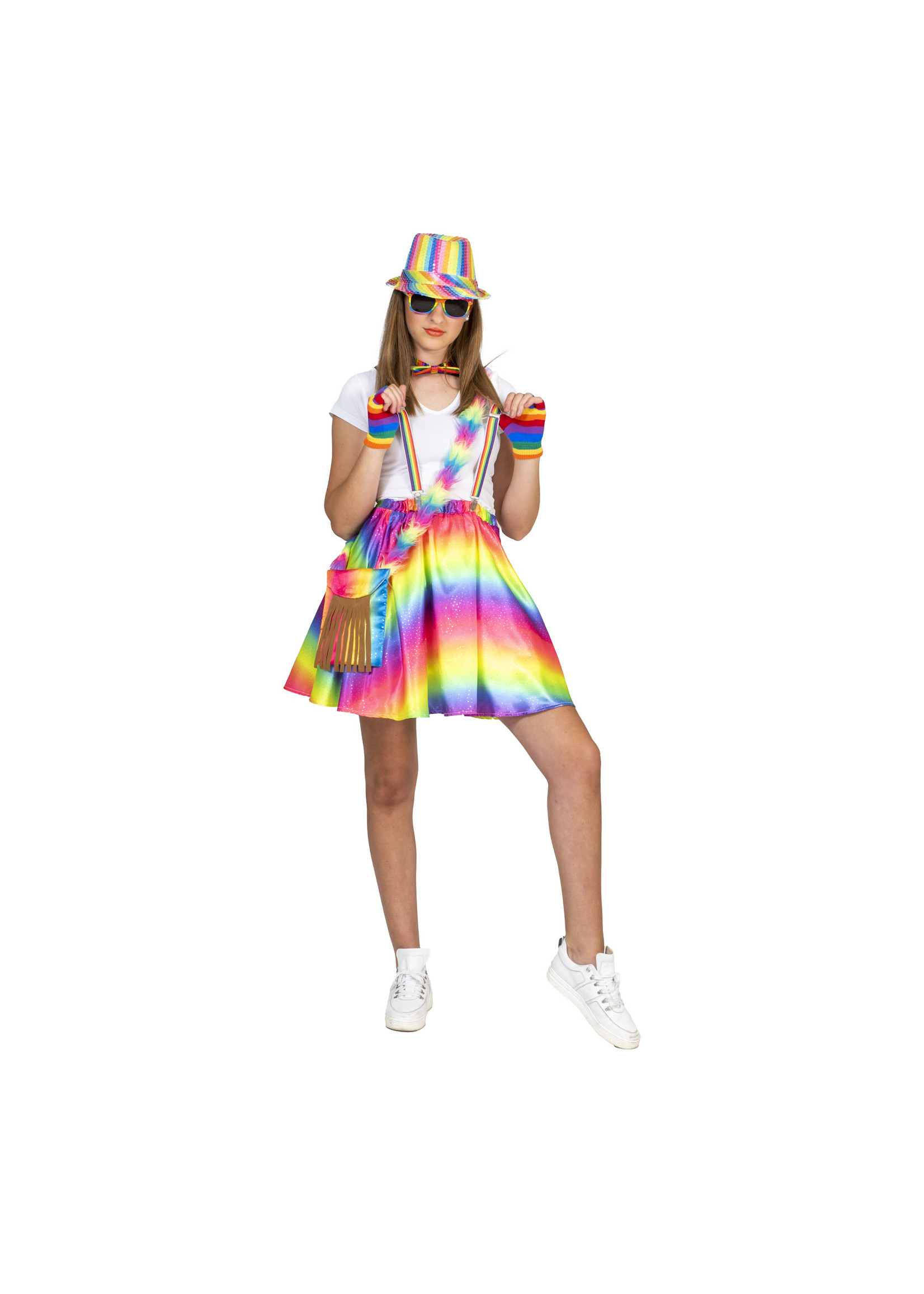 Feestkleding Breda Regenboog rok Rosy