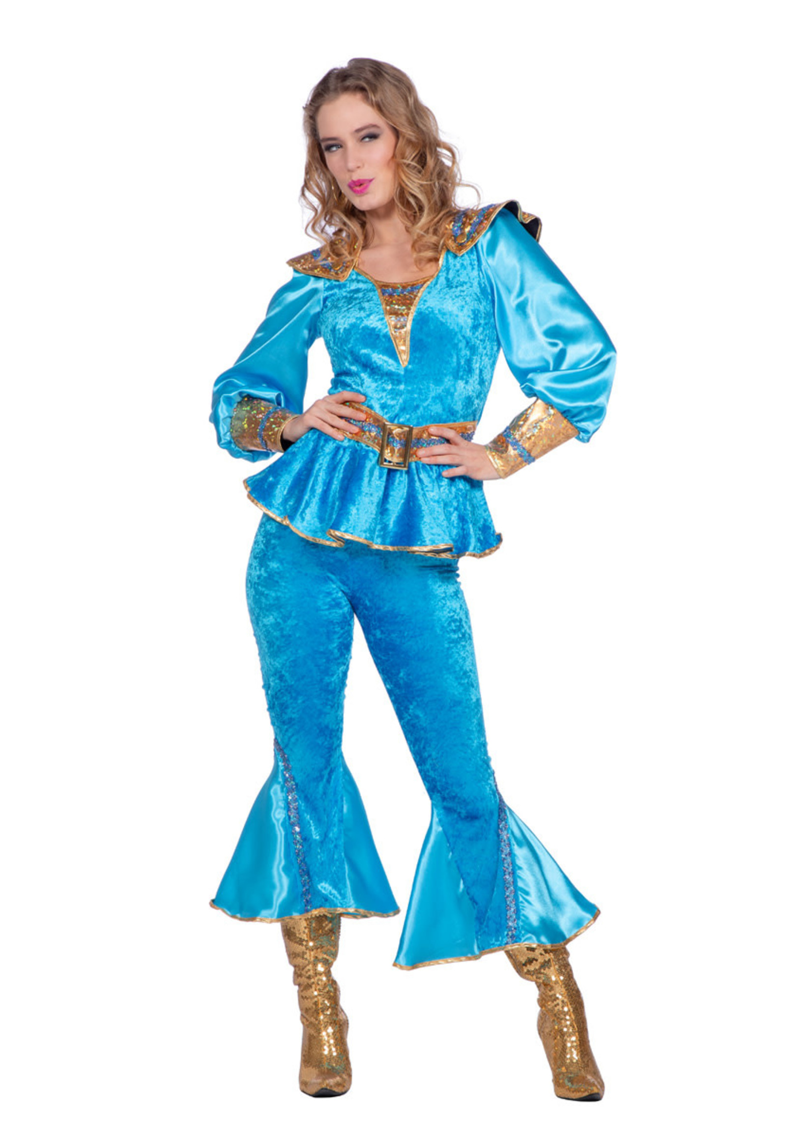 Feestkleding Breda Kostuum Mamma Mia luxe blauw