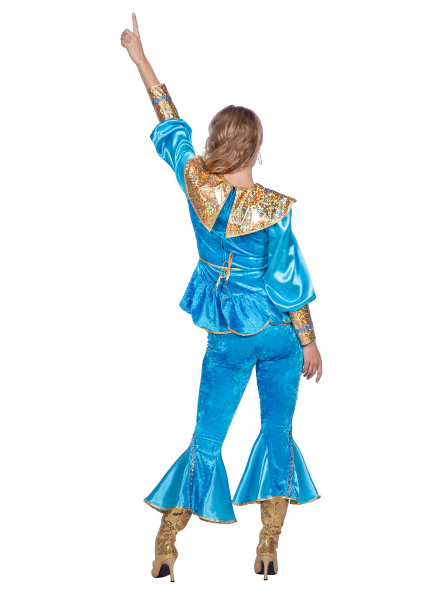 Feestkleding Breda Kostuum Mamma Mia luxe blauw