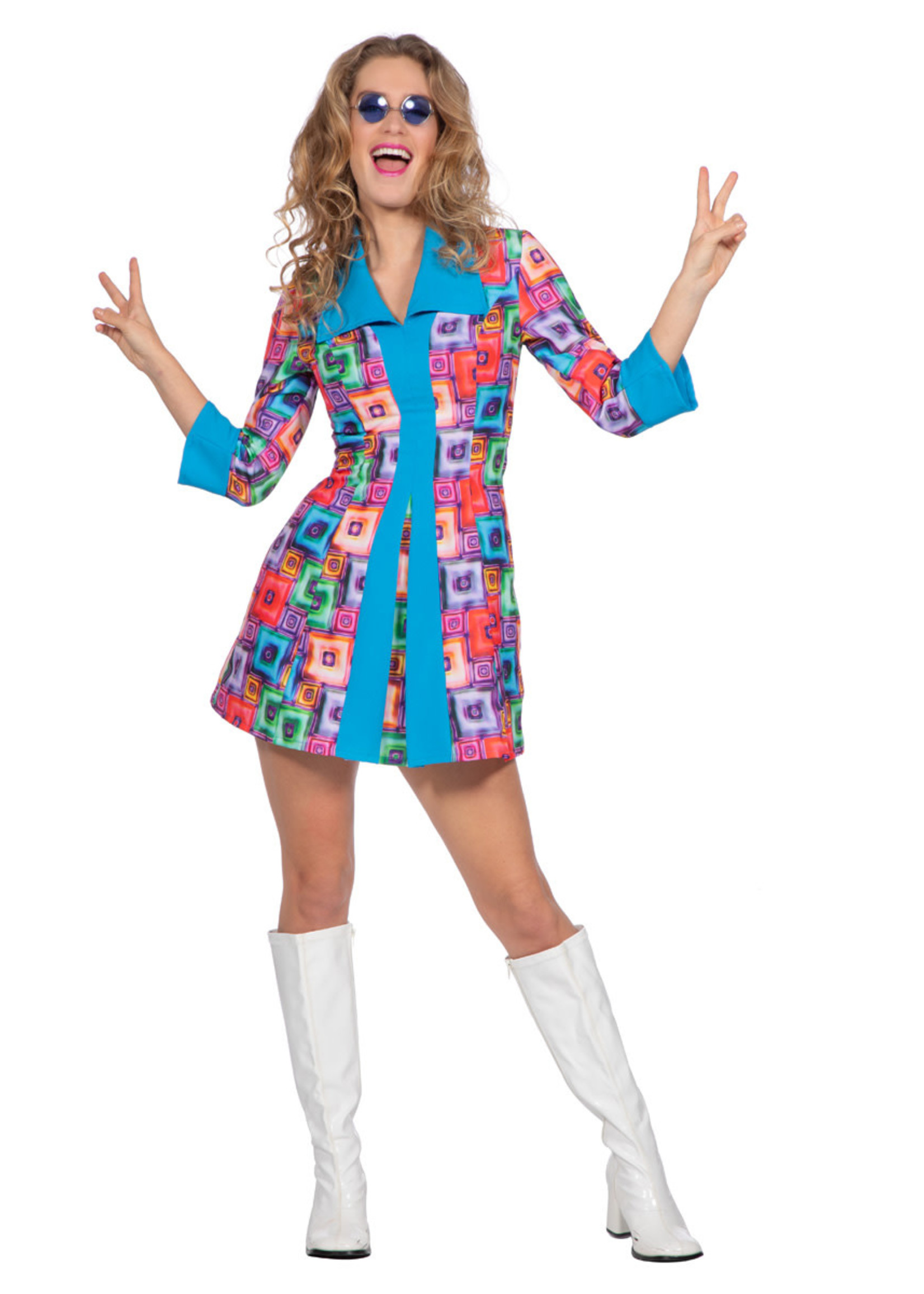 Feestkleding Breda Jurk seventies blok