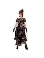 Wilbers & Wilbers Jurk Steampunk  zwart