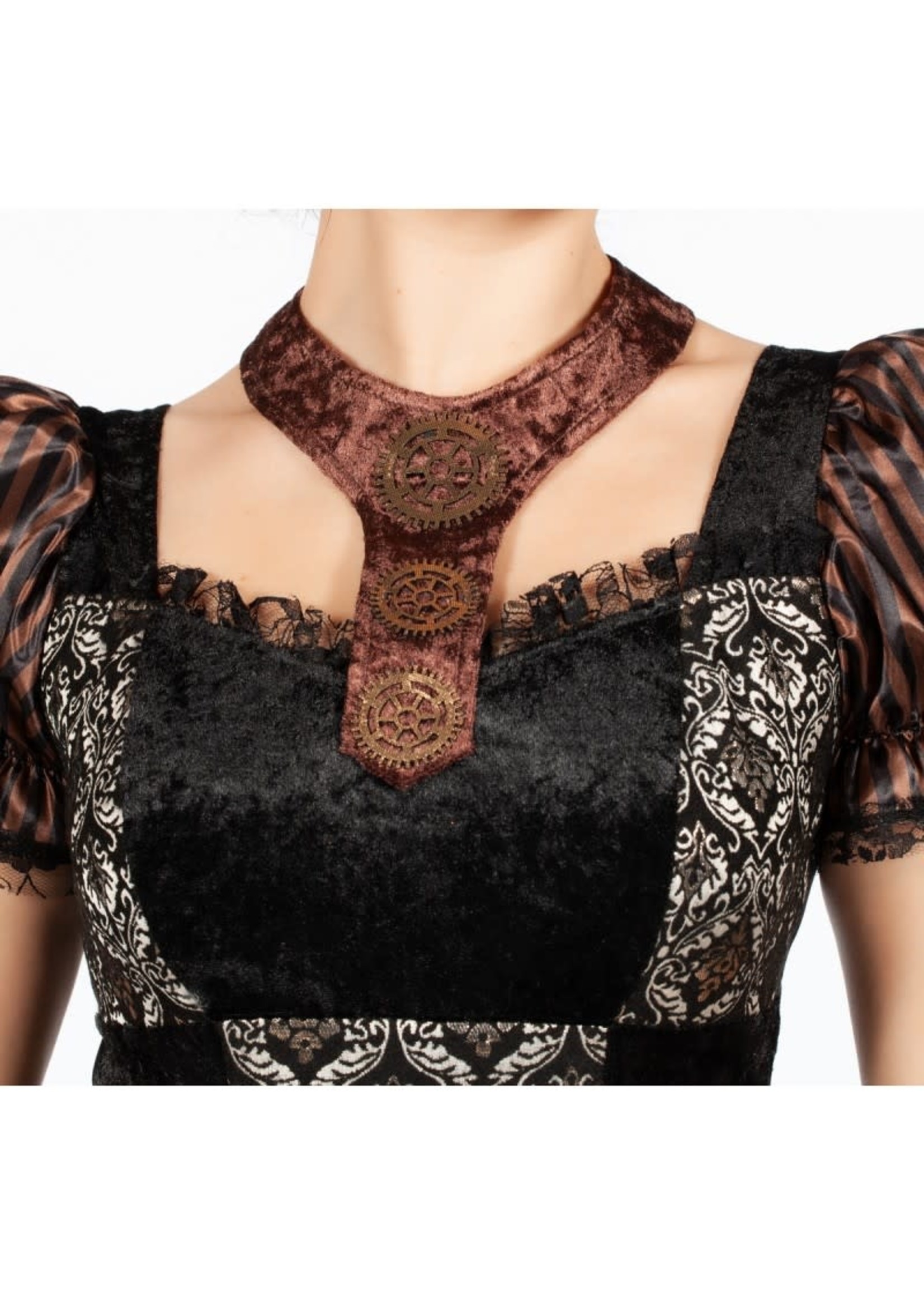 Feestkleding Breda Jurk Steampunk  zwart