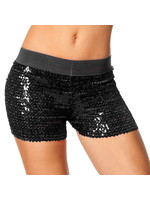 Feestkleding Breda Hotpants pailletten zwart