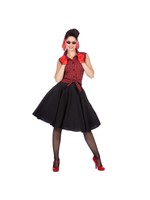 Feestkleding Breda Jurk Rockabilly Rizzo rood zwart