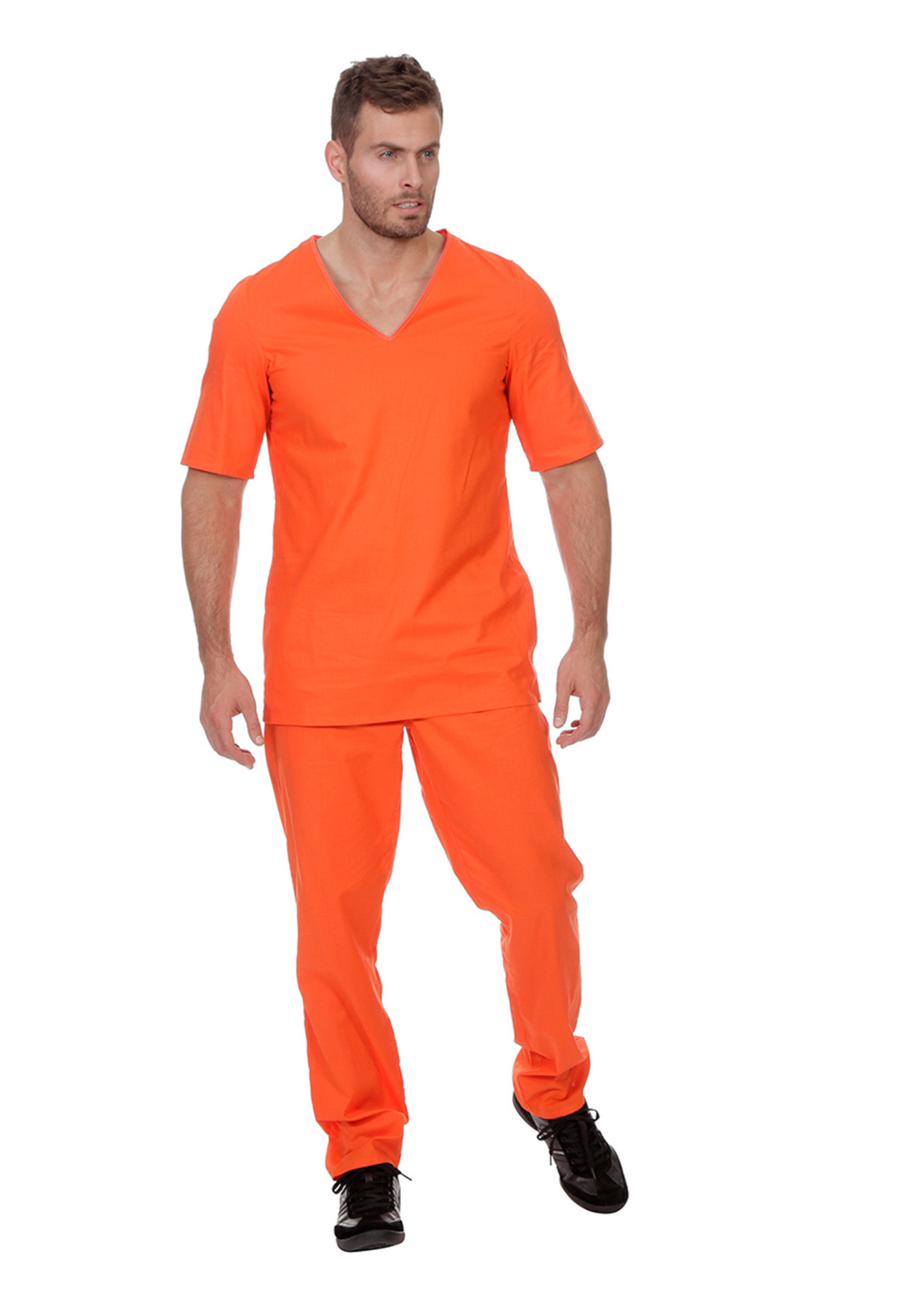 Feestkleding Breda Kostuum jailbird oranje