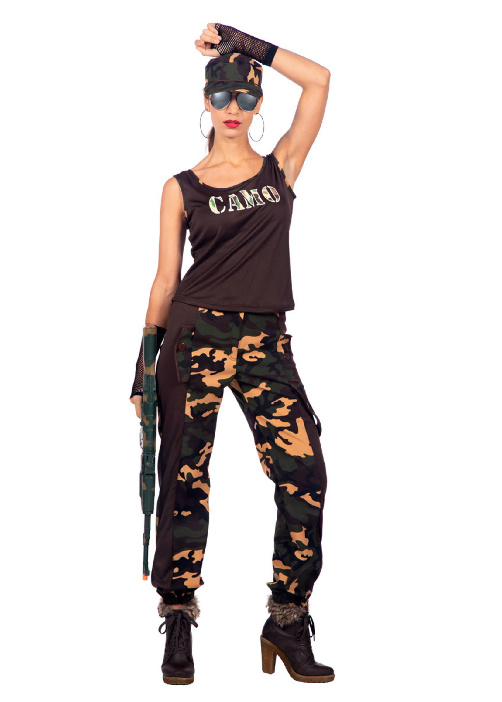 Feestkleding Breda Kostuum Camo Girl