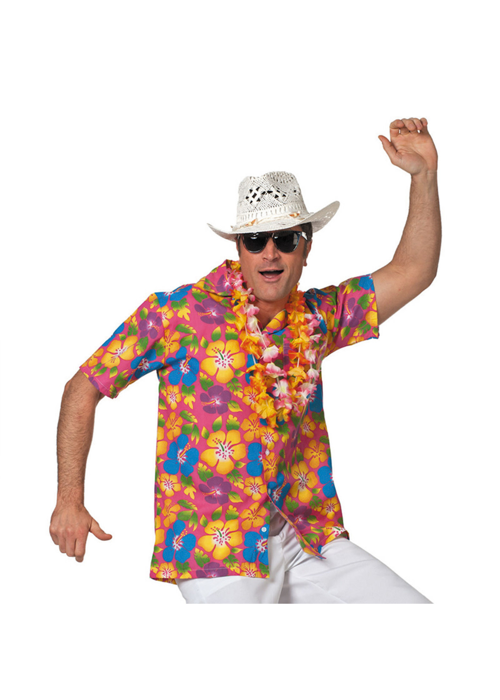 Feestkleding Breda Hawaiishirt roze