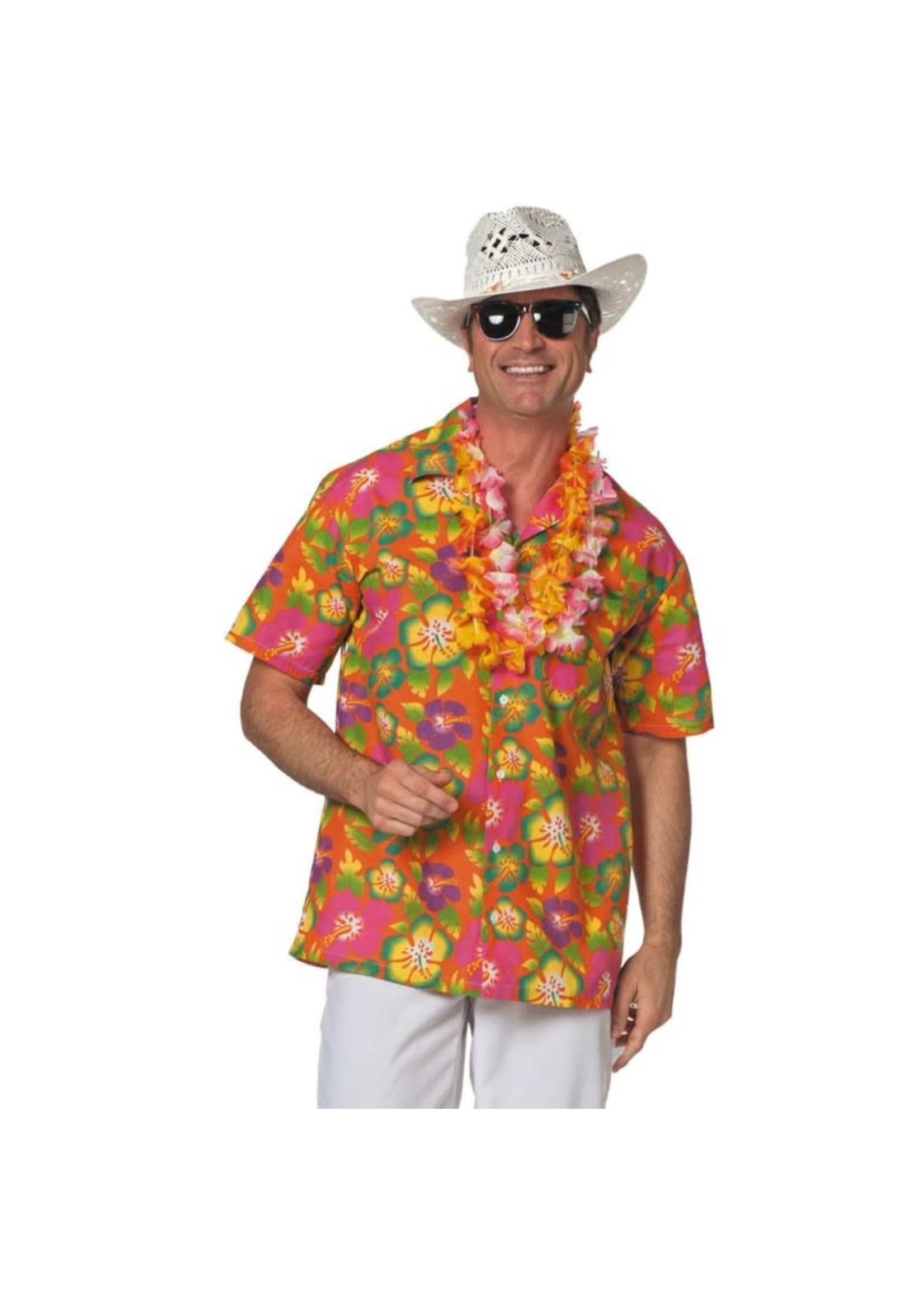 Feestkleding Breda Hawaiishirt oranje