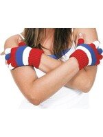 Wilbers & Wilbers Handschoenen rood wit blauw vingerloos