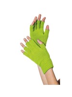 Feestkleding Breda Handschoenen neon groen vingerloos