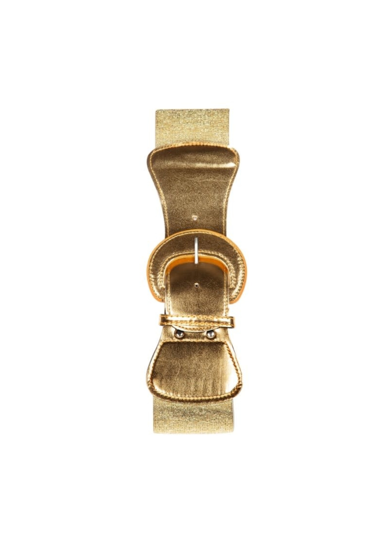 Feestkleding Breda Riem breed met grote gesp goud