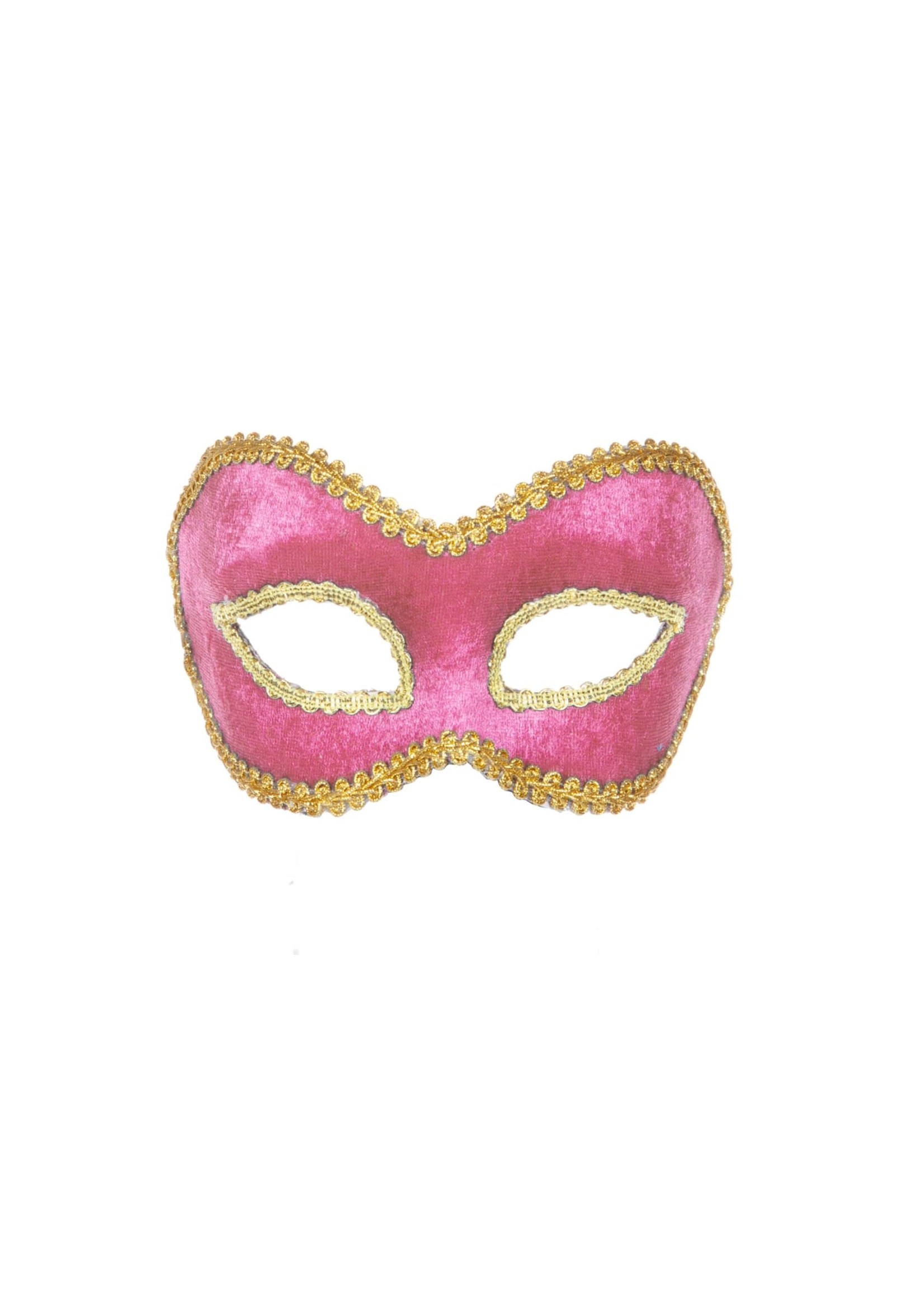 Feestkleding Breda Masker fluweel uni roze