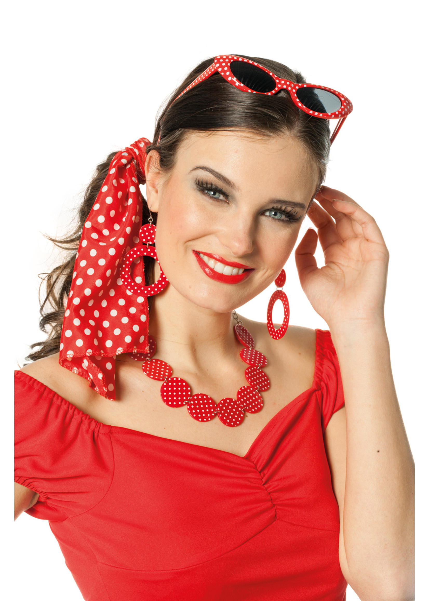 Feestkleding Breda Sixties set rood