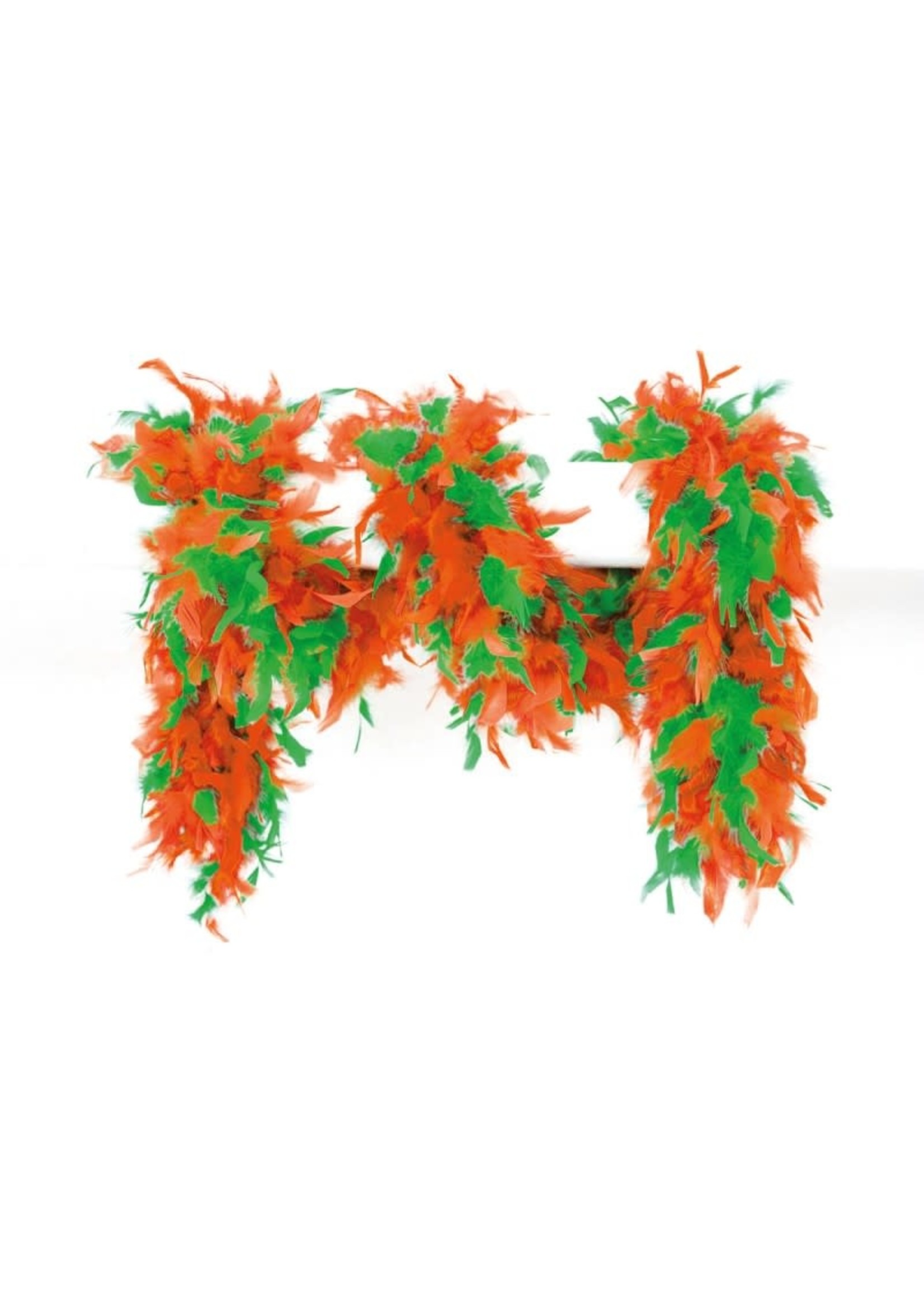 Feestkleding Breda Boa gemeleerd oranje groen