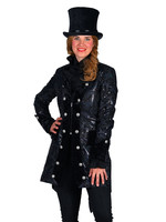 Feestkleding Breda Damesjas "Sequin flower", Zwart