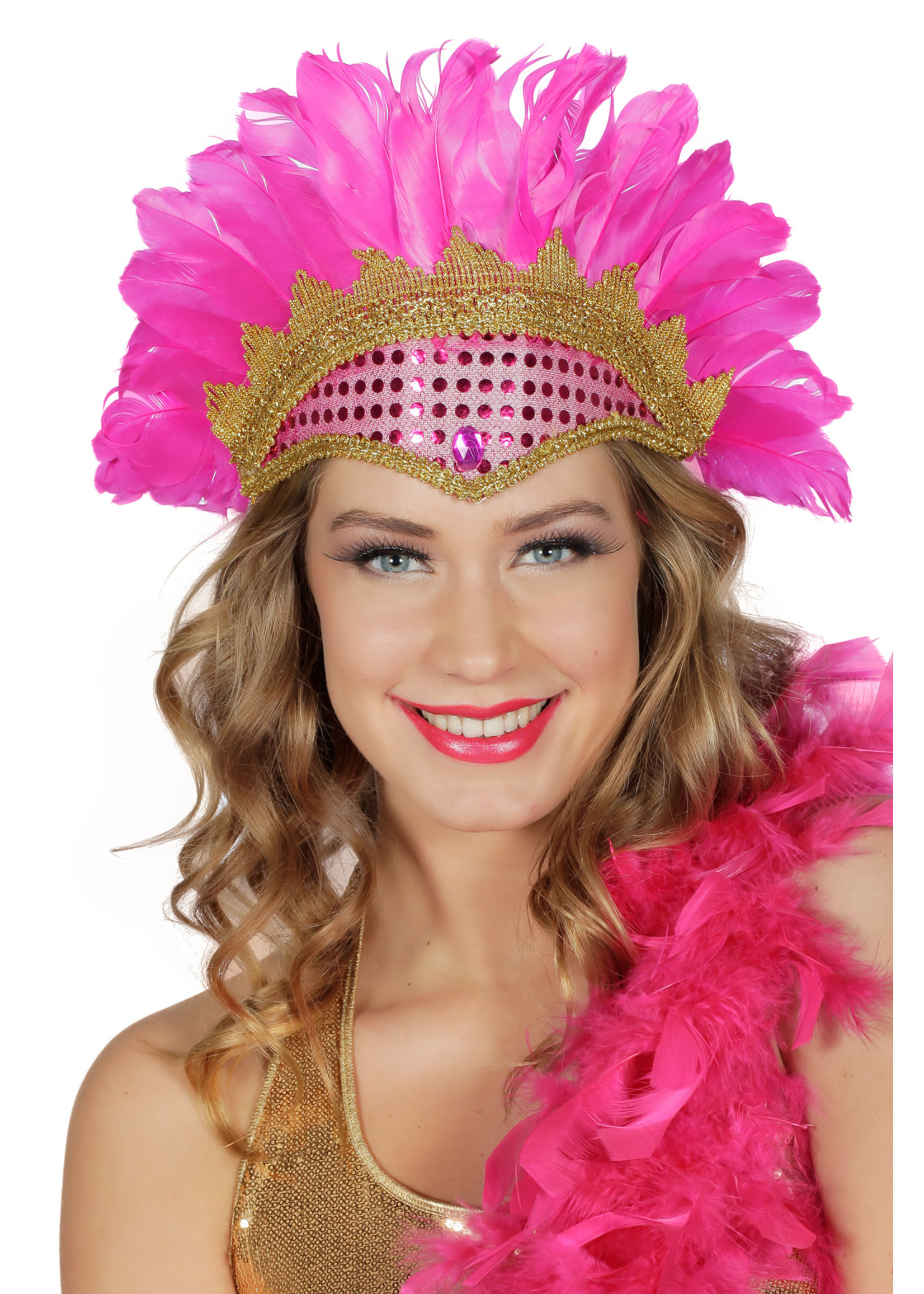 Feestkleding Breda Samba tooi neon pink