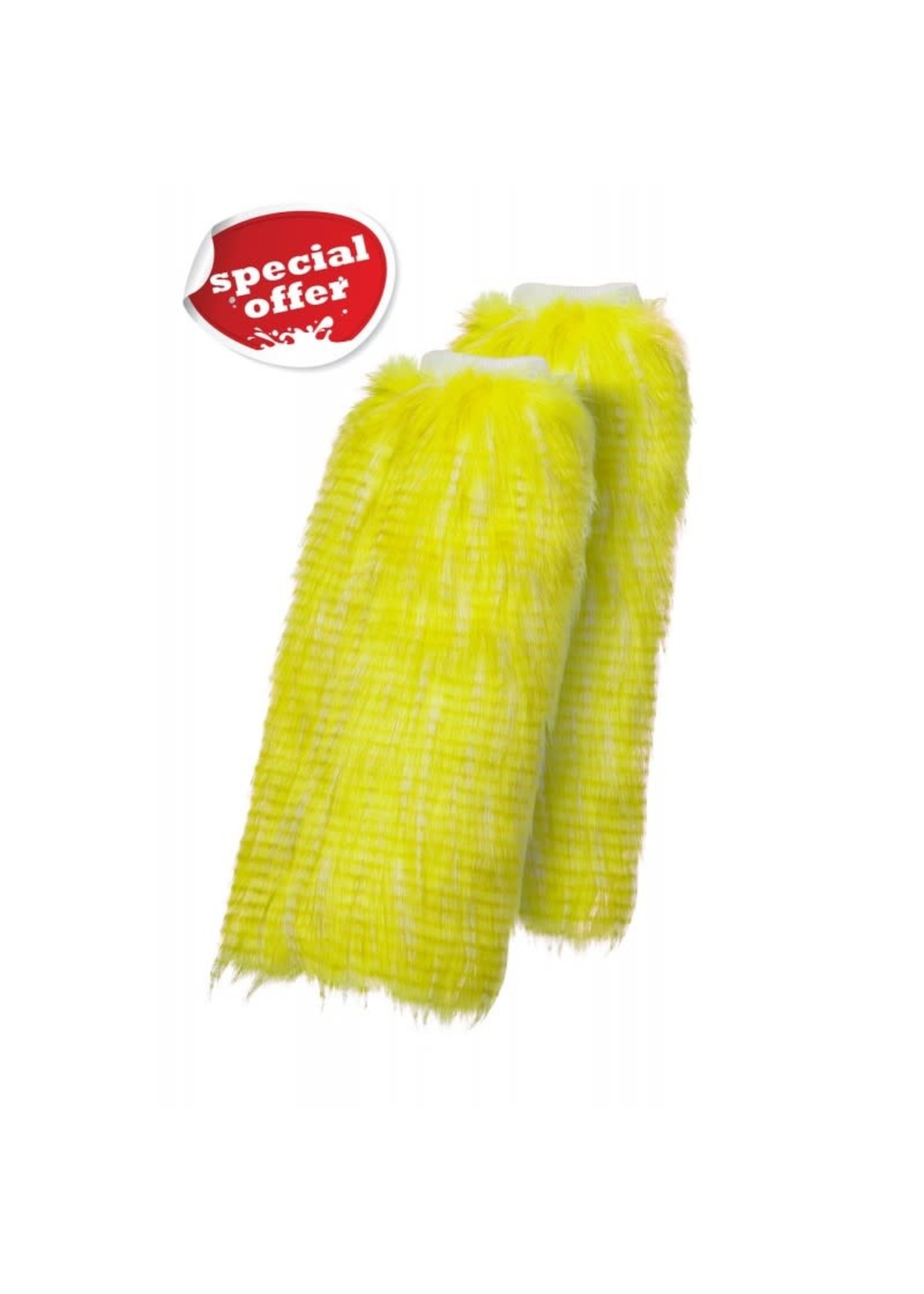 Feestkleding Breda Beenwarmers neon geel