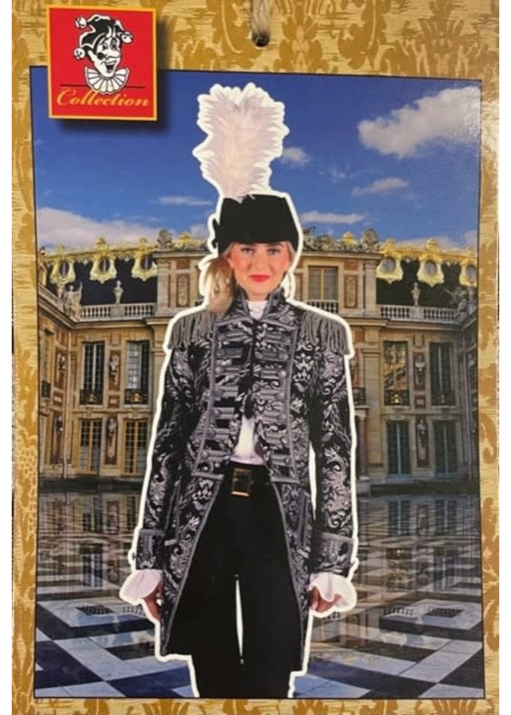 Thetru Jas dame Nelson brocaat, zwart-zilver