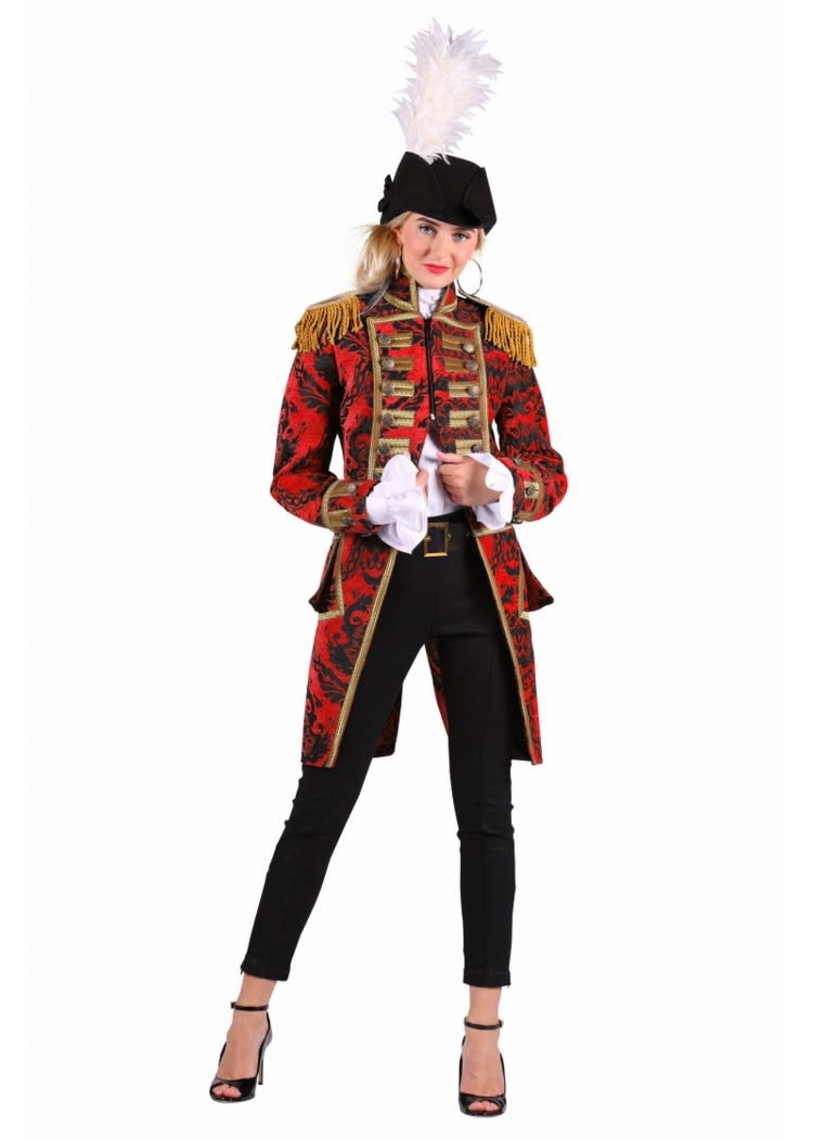 Thetru Jas dame ''Nelson brocaat'', Rood-Zwart