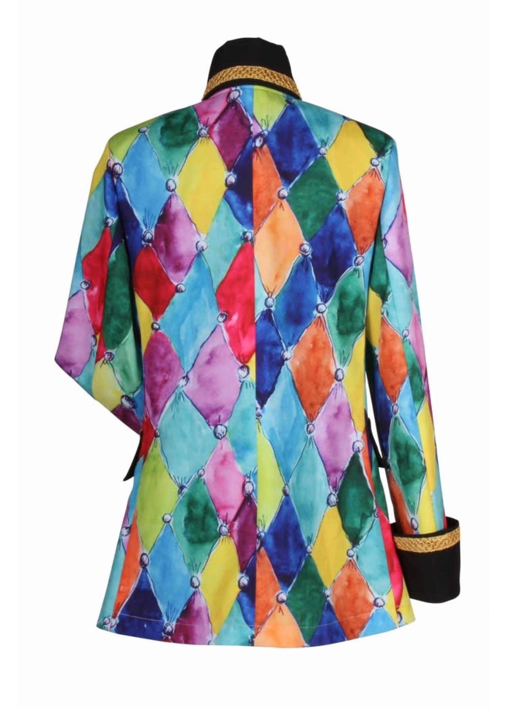 Feestkleding Breda Jas print dame ''Coloured'', Mix van kleuren