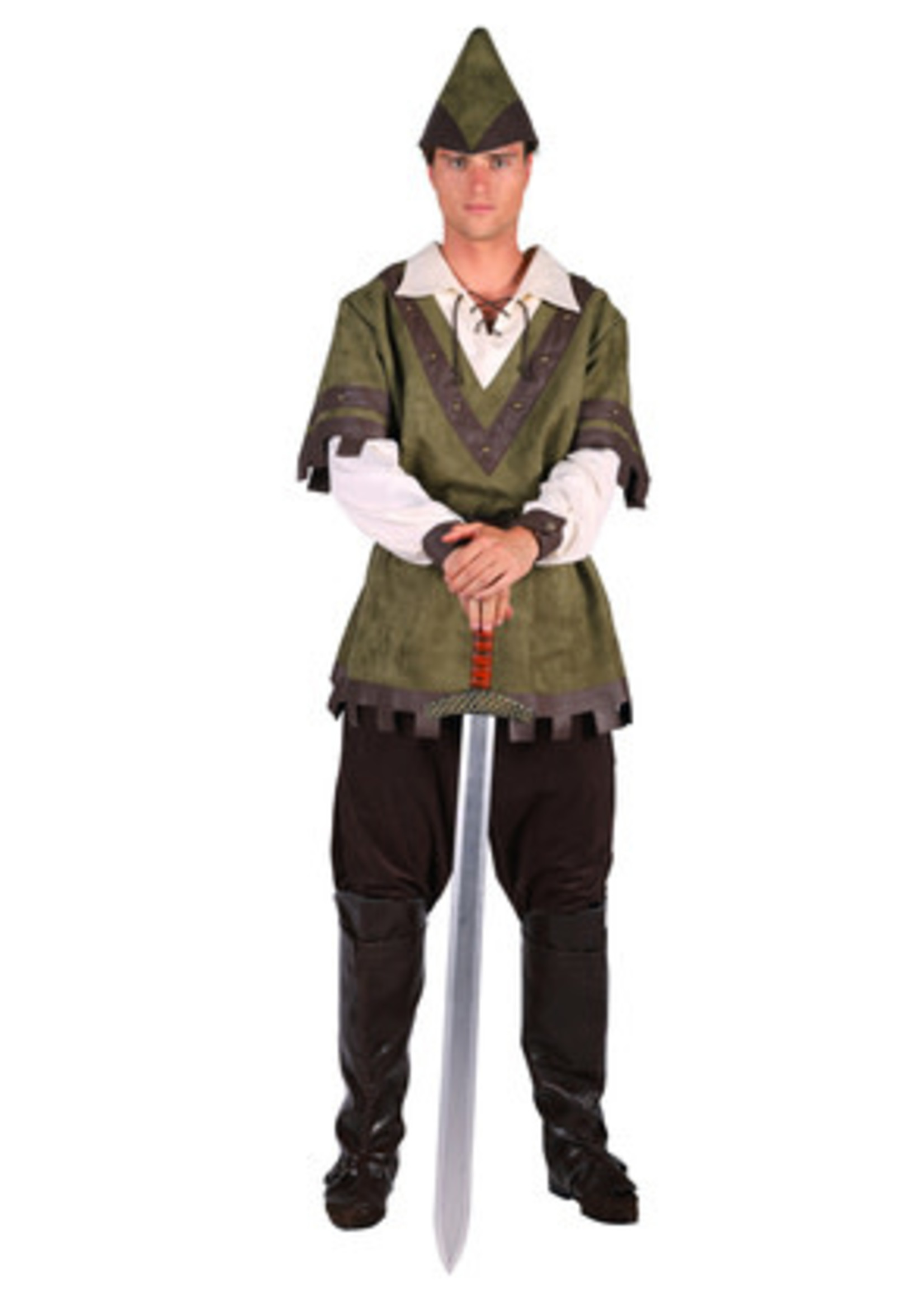 Feestkleding Breda Tuniek Robin Hood heren, groen