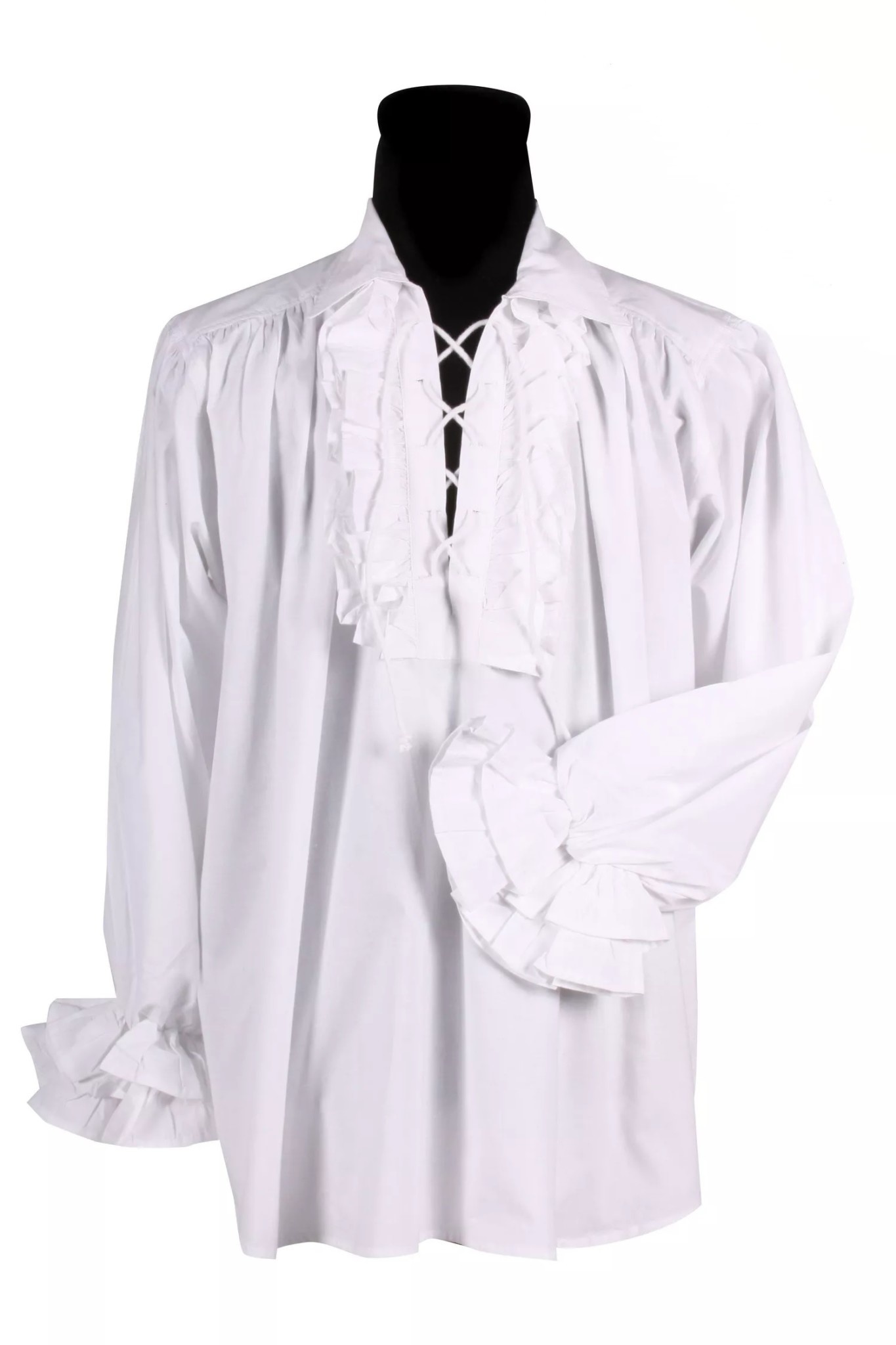 Blouse Piraat/Middeleeuwen, Ecru - De verkleedzolder, voor al uw
