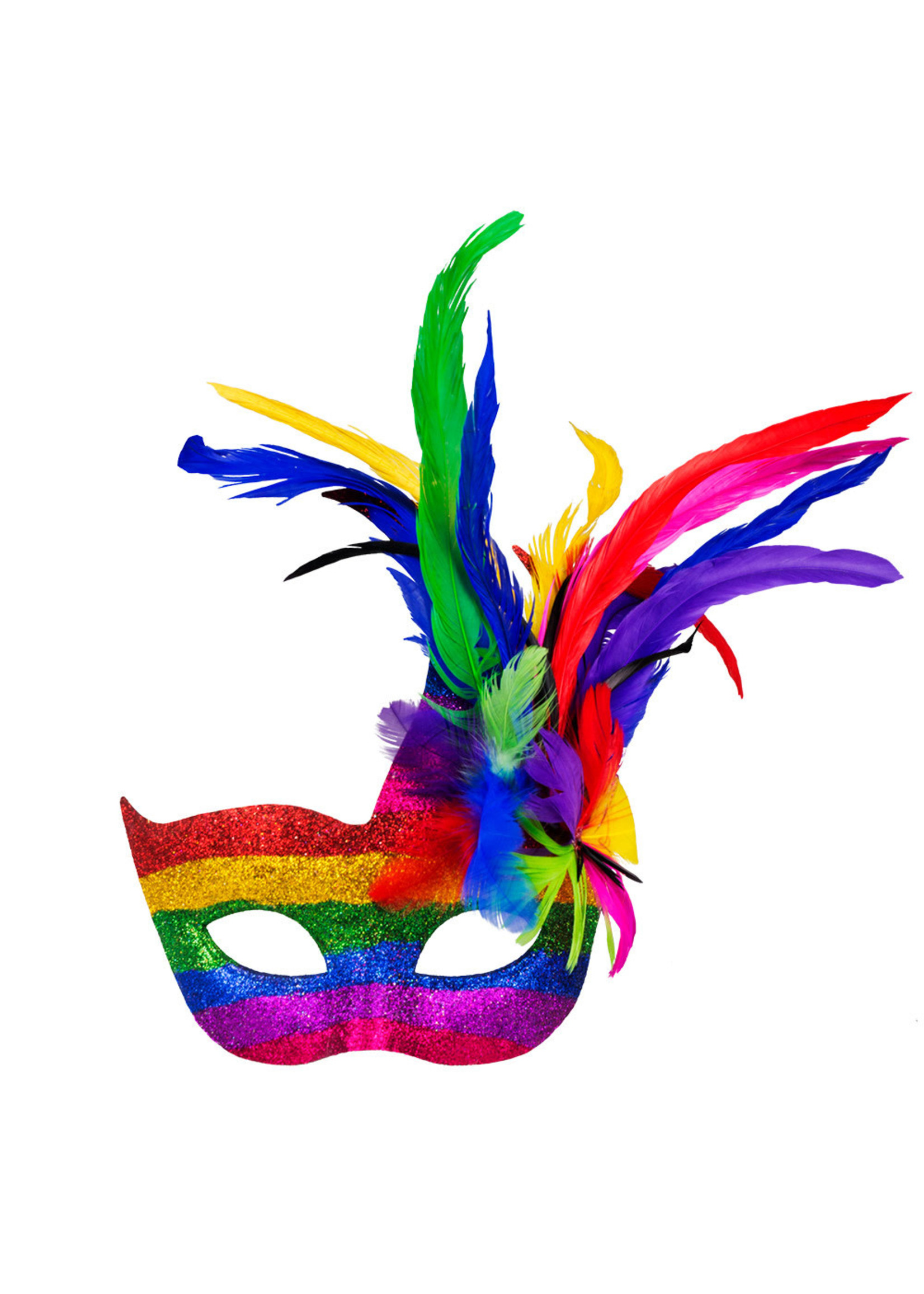 Feestkleding Breda Oogmasker venice arcobaleno