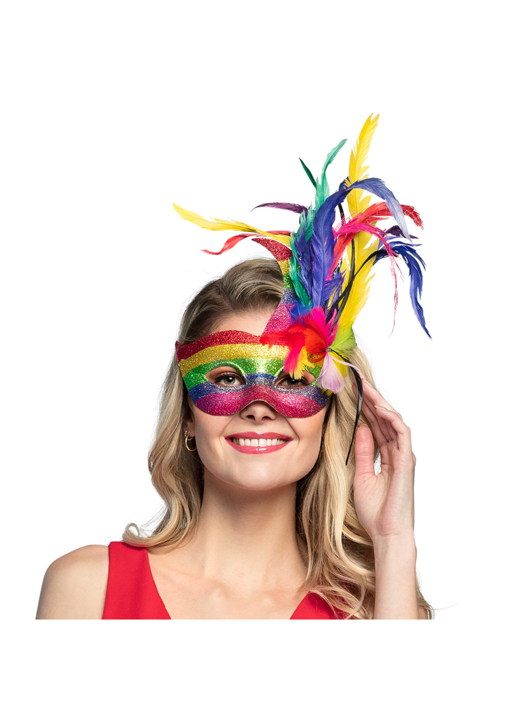 Feestkleding Breda Oogmasker venice arcobaleno