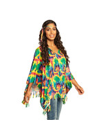 Boland Poncho Hippie met hoofdbandje