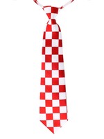 Feestkleding Breda Stropdas rood/wit geblokt - Brabant