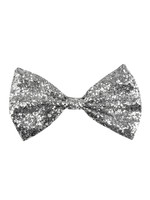 Boland Vlinderstrik zilver glitter