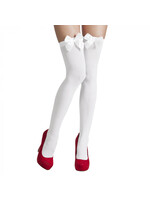 Feestkleding Breda Kousen wit met witte strik