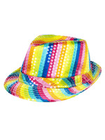 Feestkleding Breda Hoed Popstar rainbow