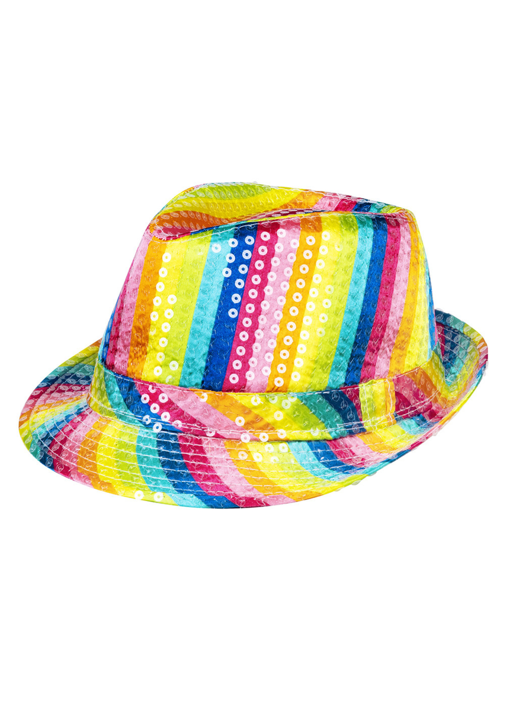 Feestkleding Breda Hoed Popstar rainbow