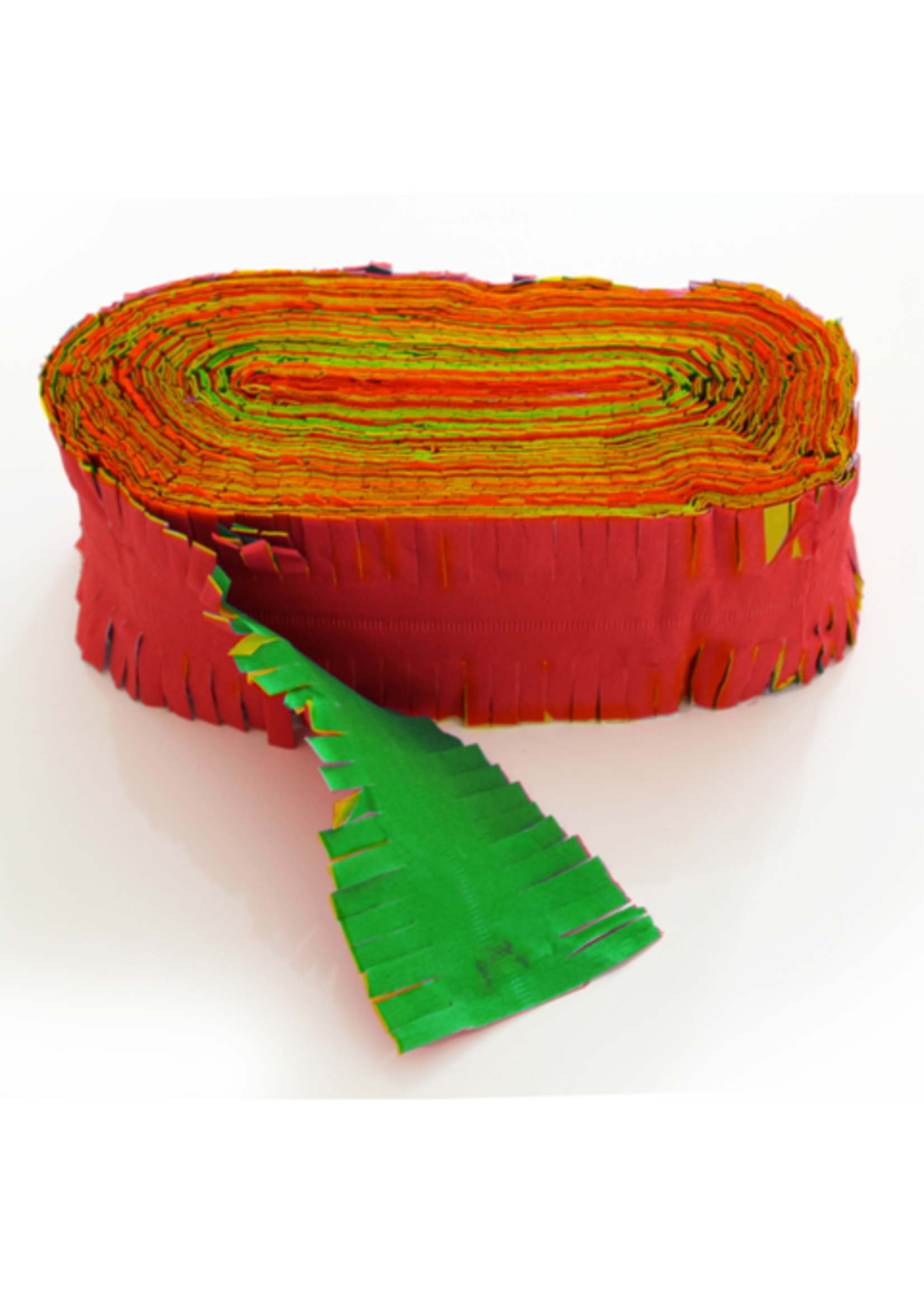 Feestkleding Breda Crepe slinger 24 meter rood/groen/geel