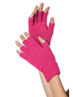 Feestkleding Breda Handschoenen neon-roze vingerloos