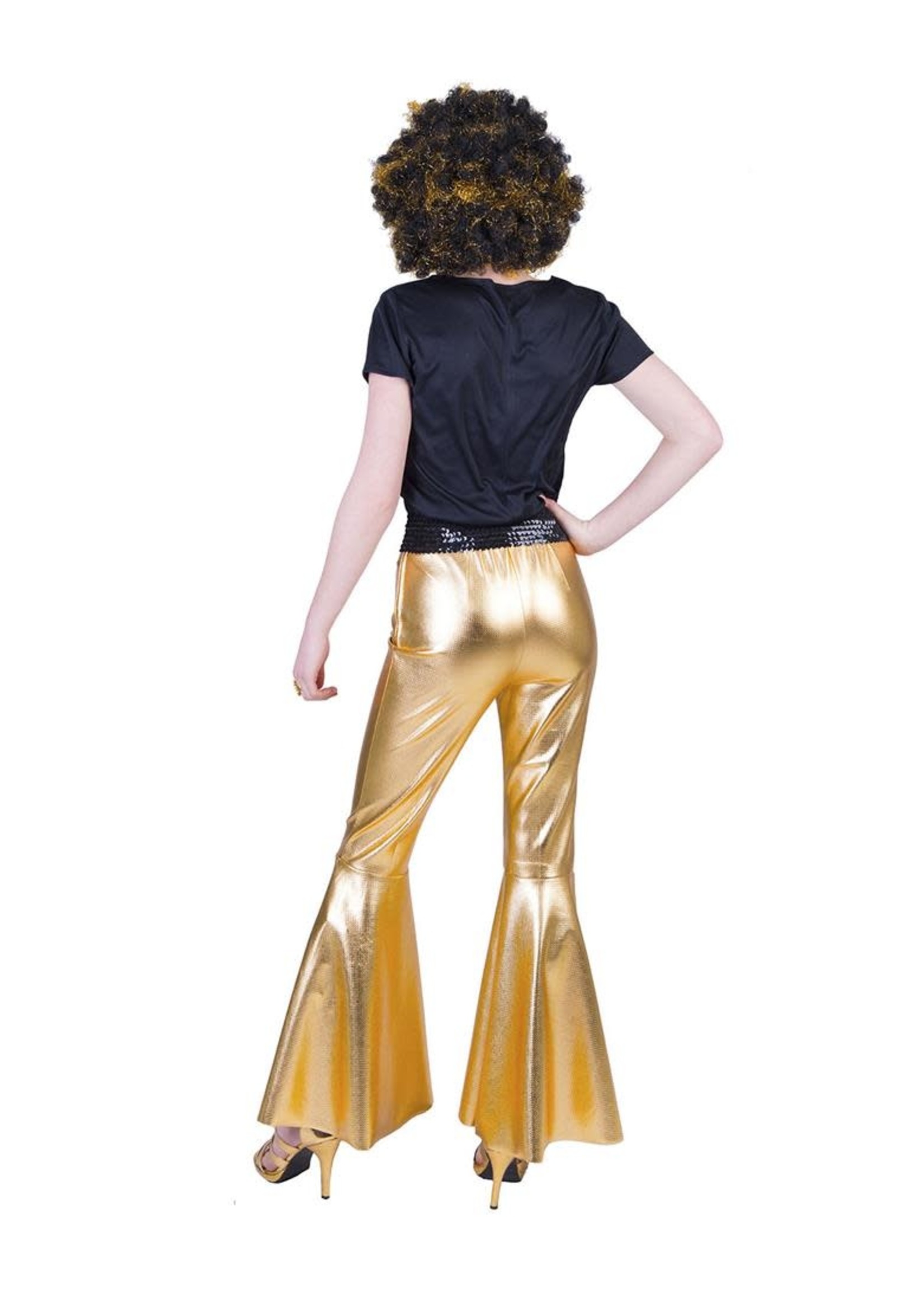 Feestkleding Breda Disco Fever broek goud dames