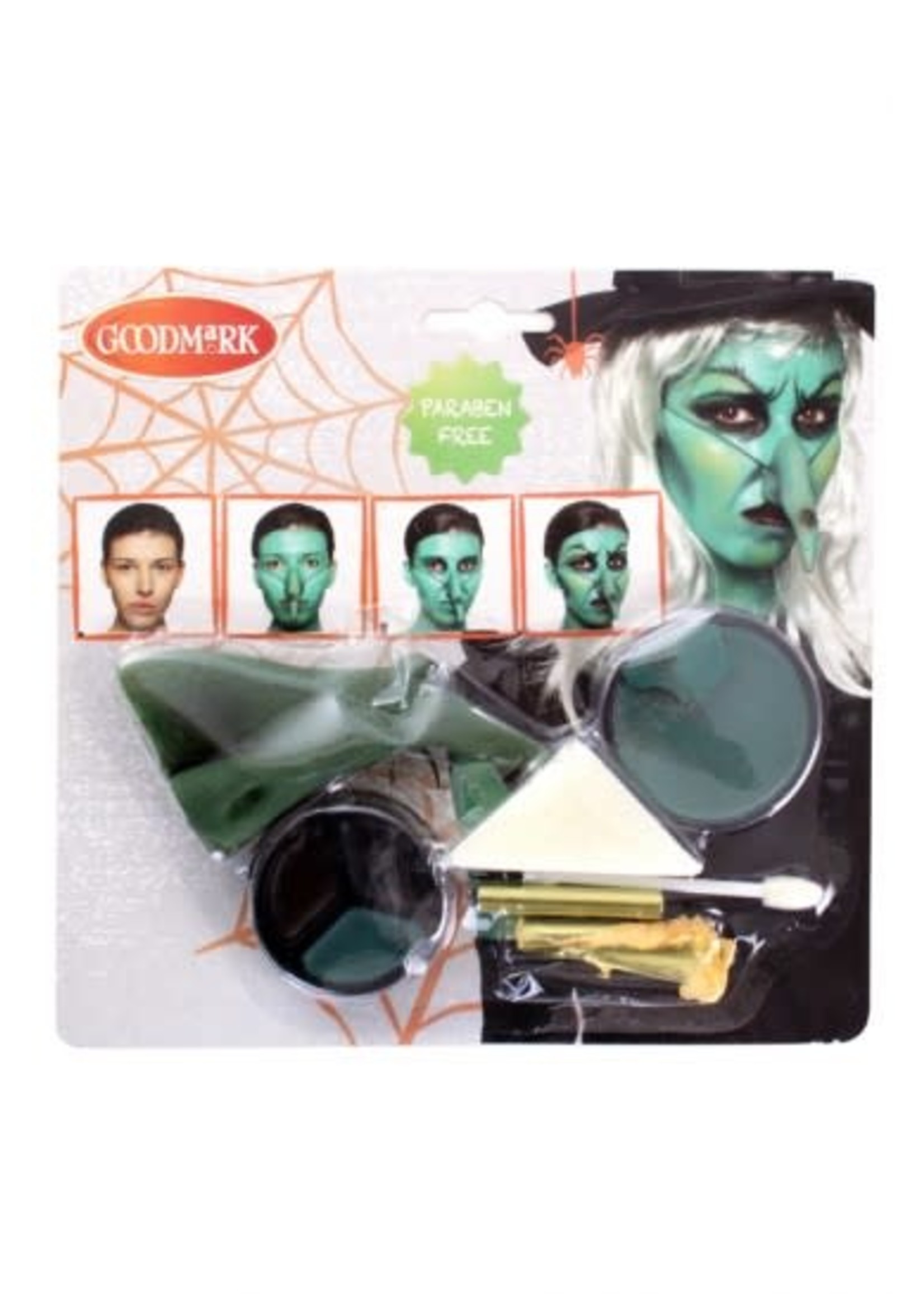 Feestkleding Breda Schminkset heks met neus