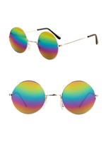 Feestkleding Breda Bril regenboog glas