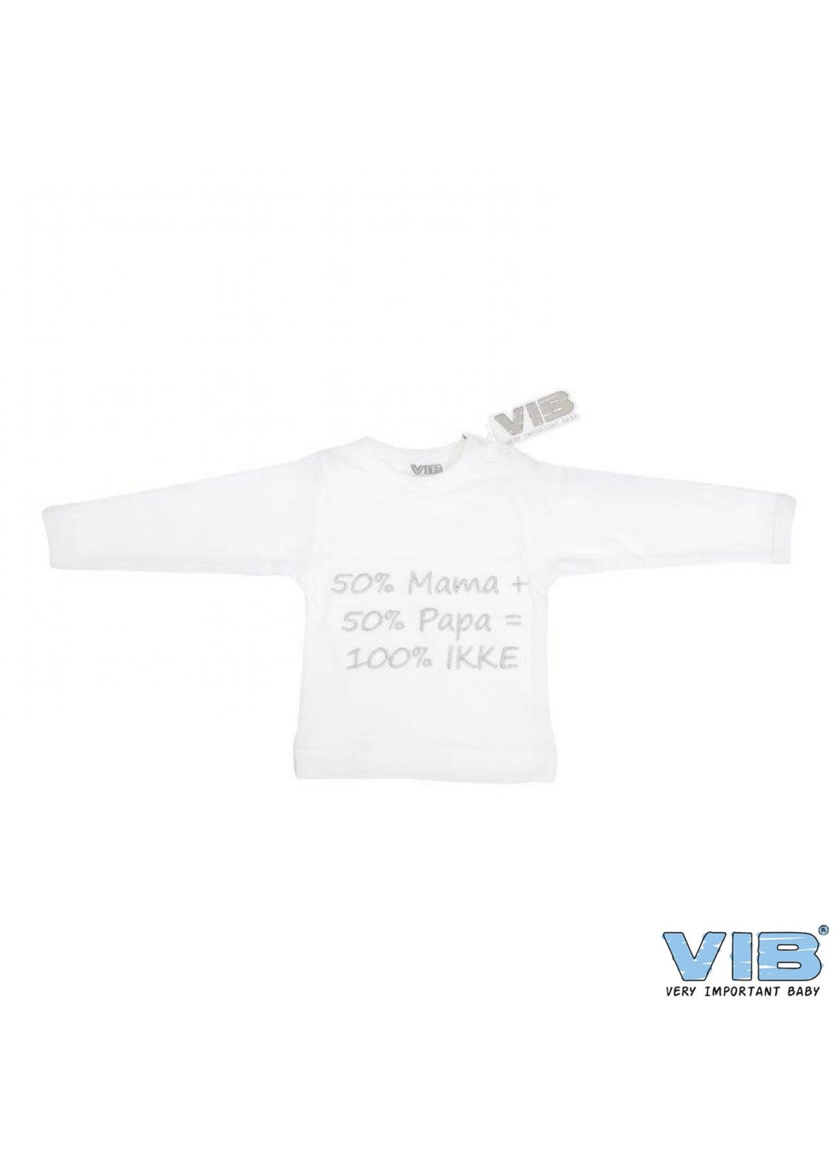 Feestkleding Breda Baby T-shirt wit 50% Mama + 50 % Papa = 100% IKKE