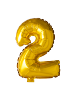 We Fiesta Party Folie ballon cijfer 2 goud 40 inch / 102 cm