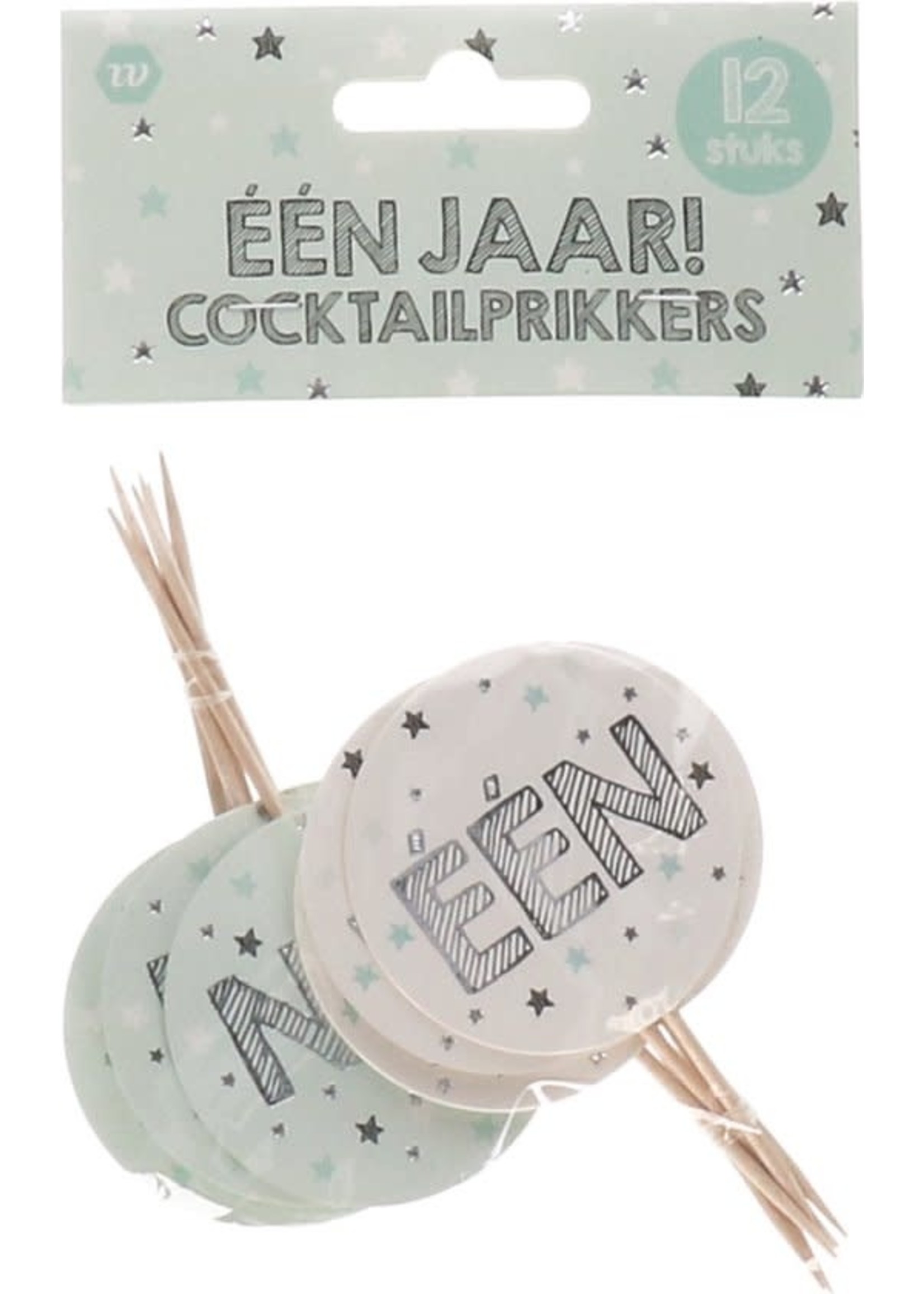 Feestkleding Breda Cocktailprikkers 1 jaar mintgroen / wit