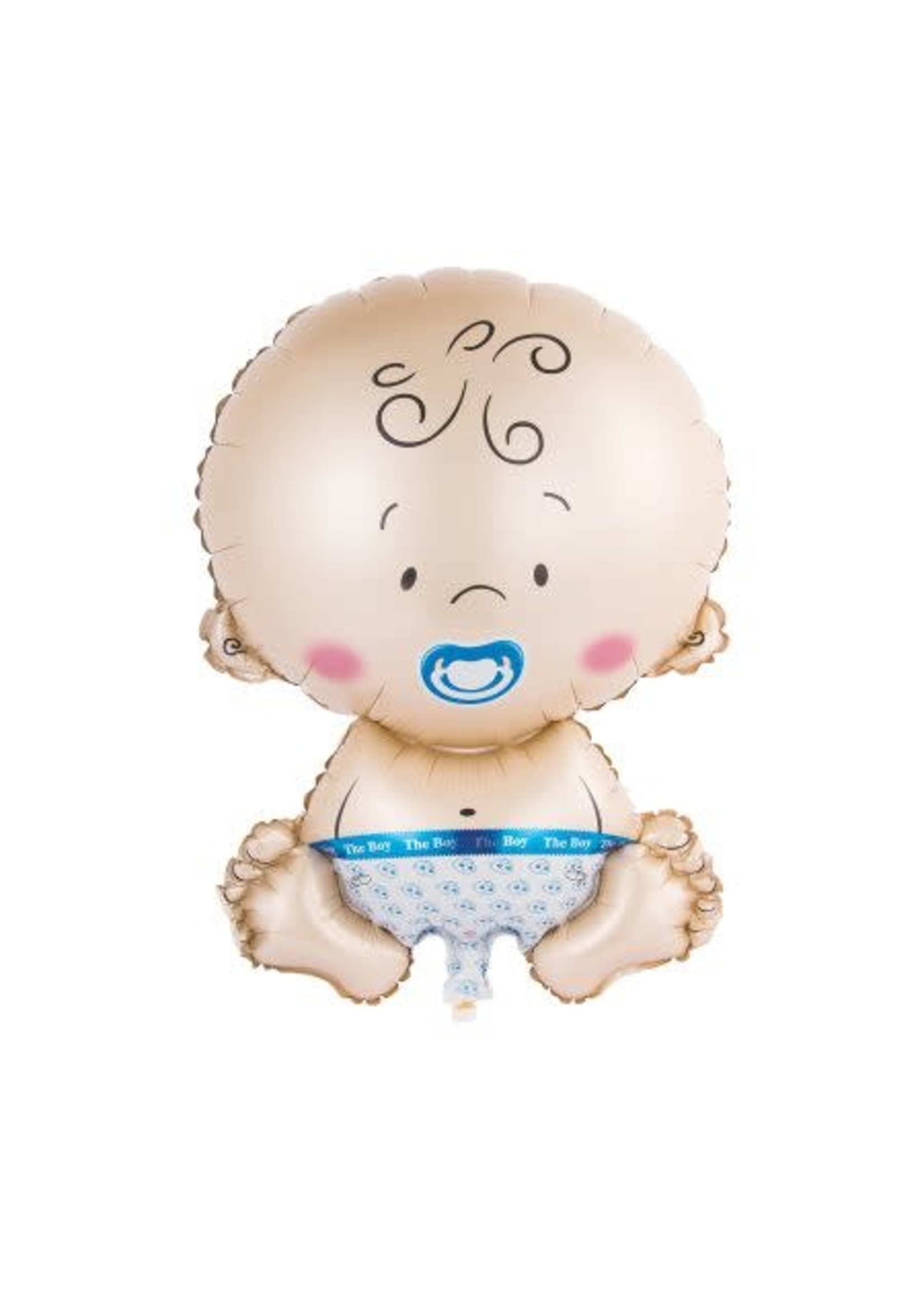 Feestkleding Breda Folieballon baby blauw